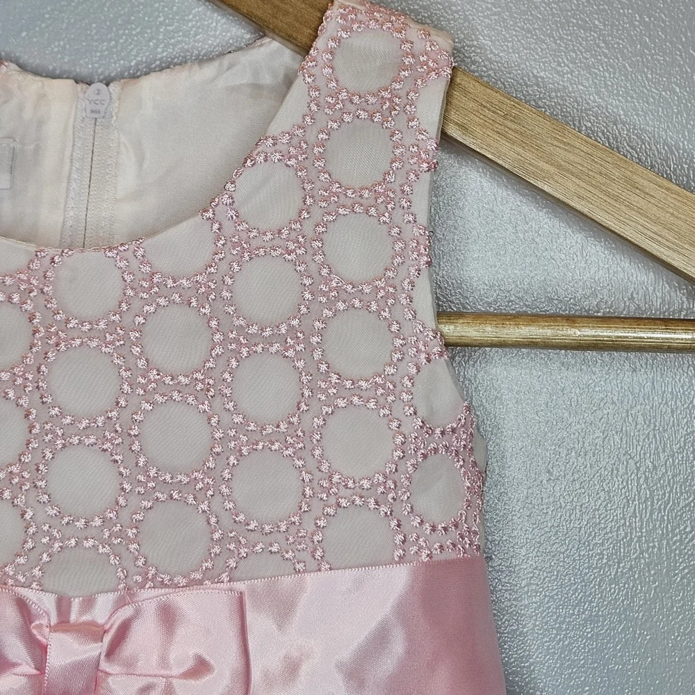 Bonnie Jean Satin Ribbon Dress Pink & Green Size 2T - Picture 8 of 15